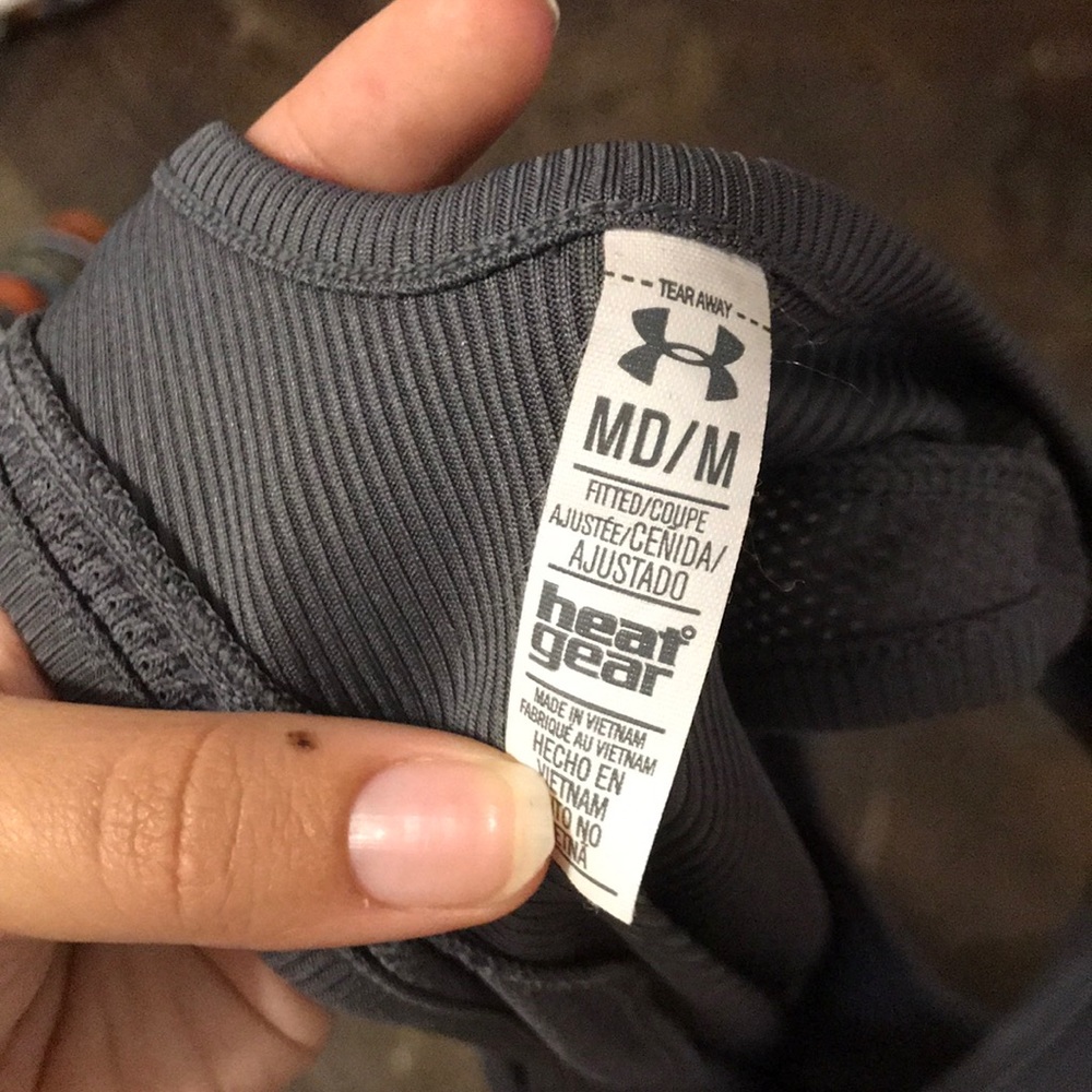 Gray razor back tank top